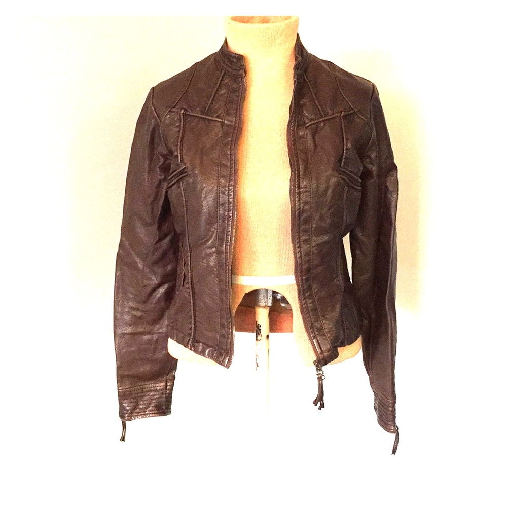 Vegan Leather Moto Jacket